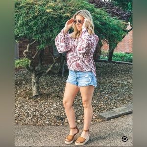 Vici high low paisley blouse